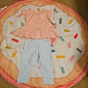 NWT 12m 2 piece Carter's set with bunny 🐰 shirt and Easter egg pants.